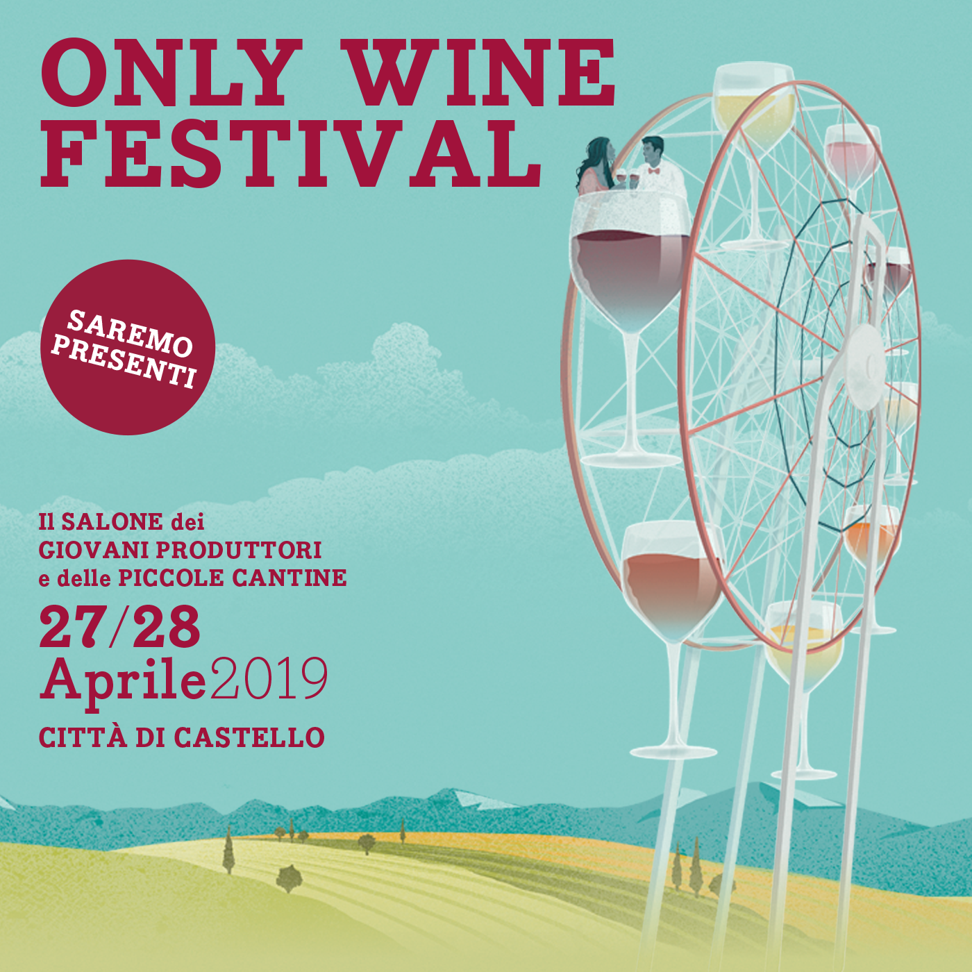 Il 27 e 28 aprile 2019 parteciperemo all’ “Only Wine Festival” di Città di Castello